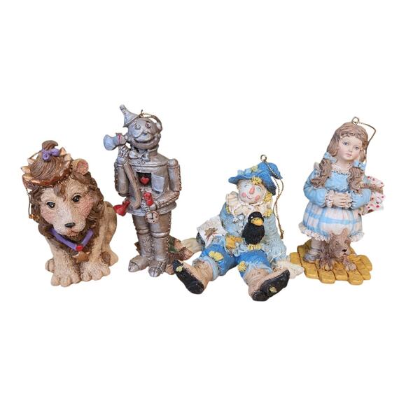 Complete SET Smithsonian Wizard of Oz Dorothy Tin Man Scarecrow Lion Ornaments - Picture 1 of 8